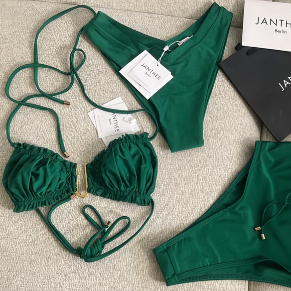 New with tags! Janthee luxury Berlin bikini top in green. - Picture 3 of 6